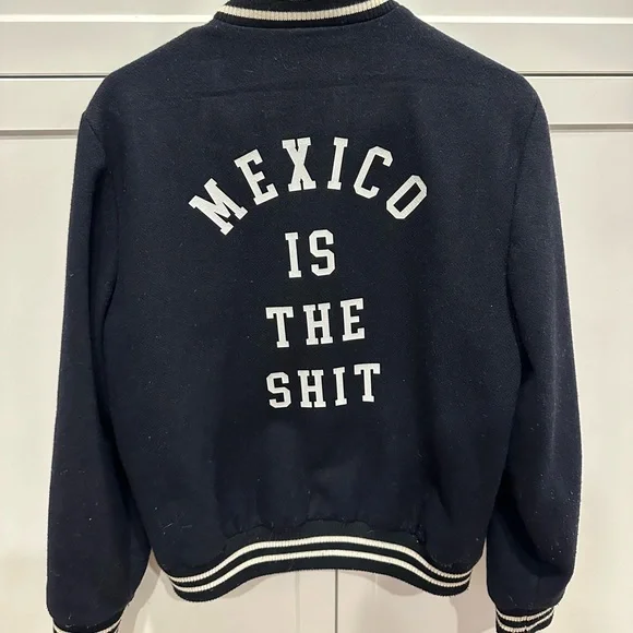 Mexico Is The ISH Varsity Jacket – Black & White – Size Small – Rare - Picture 1 of 2